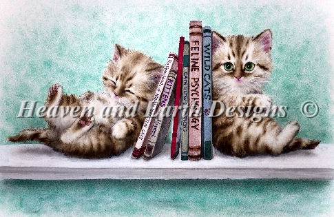 Book End Kitties - Click Image to Close